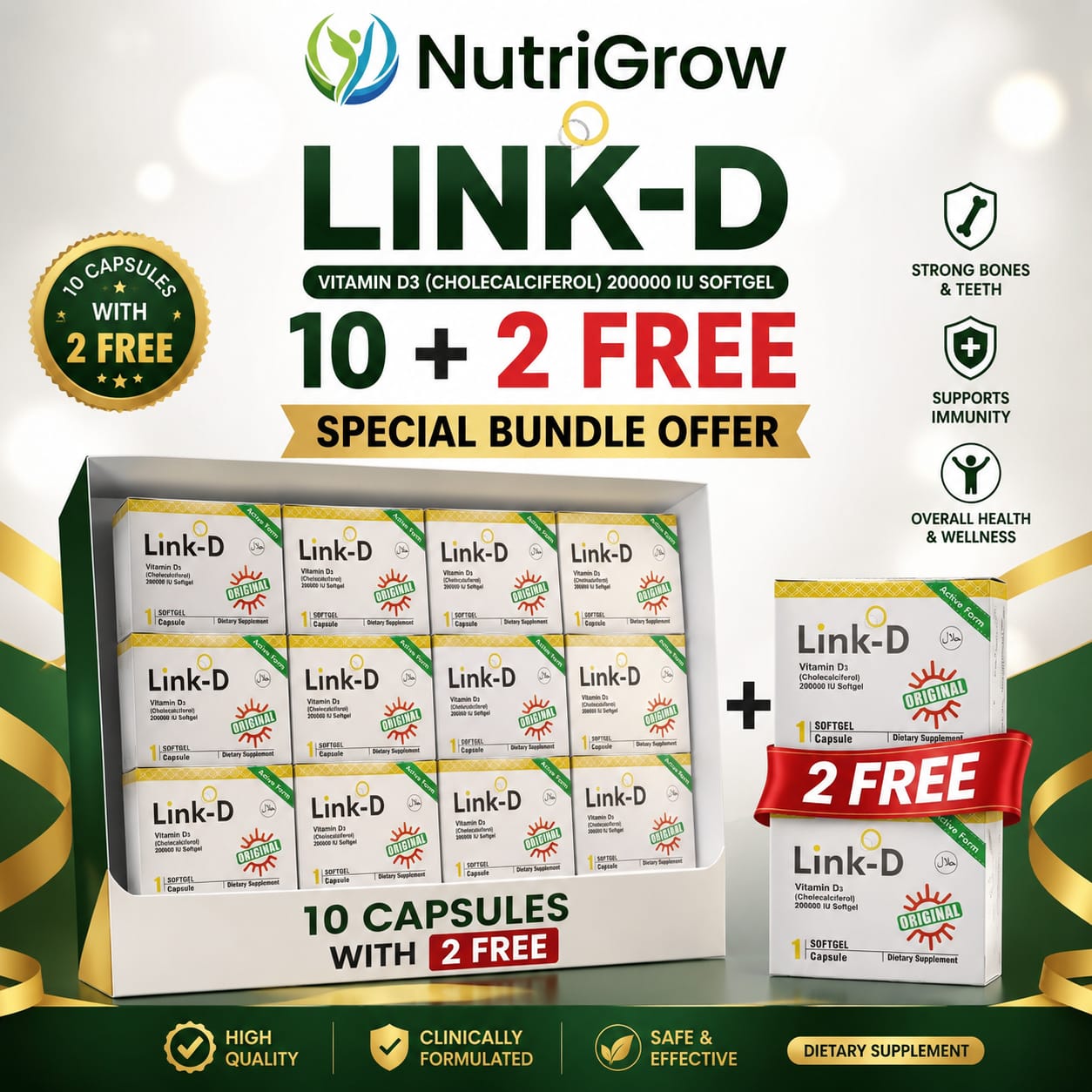 Link D Vitamin D3 – Buy 10, Get 2 FREE