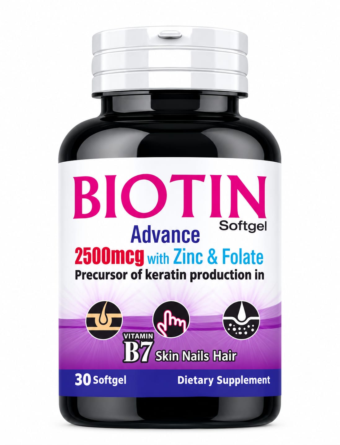 Biotin plus (Zinc ,Folic Acid, B7)